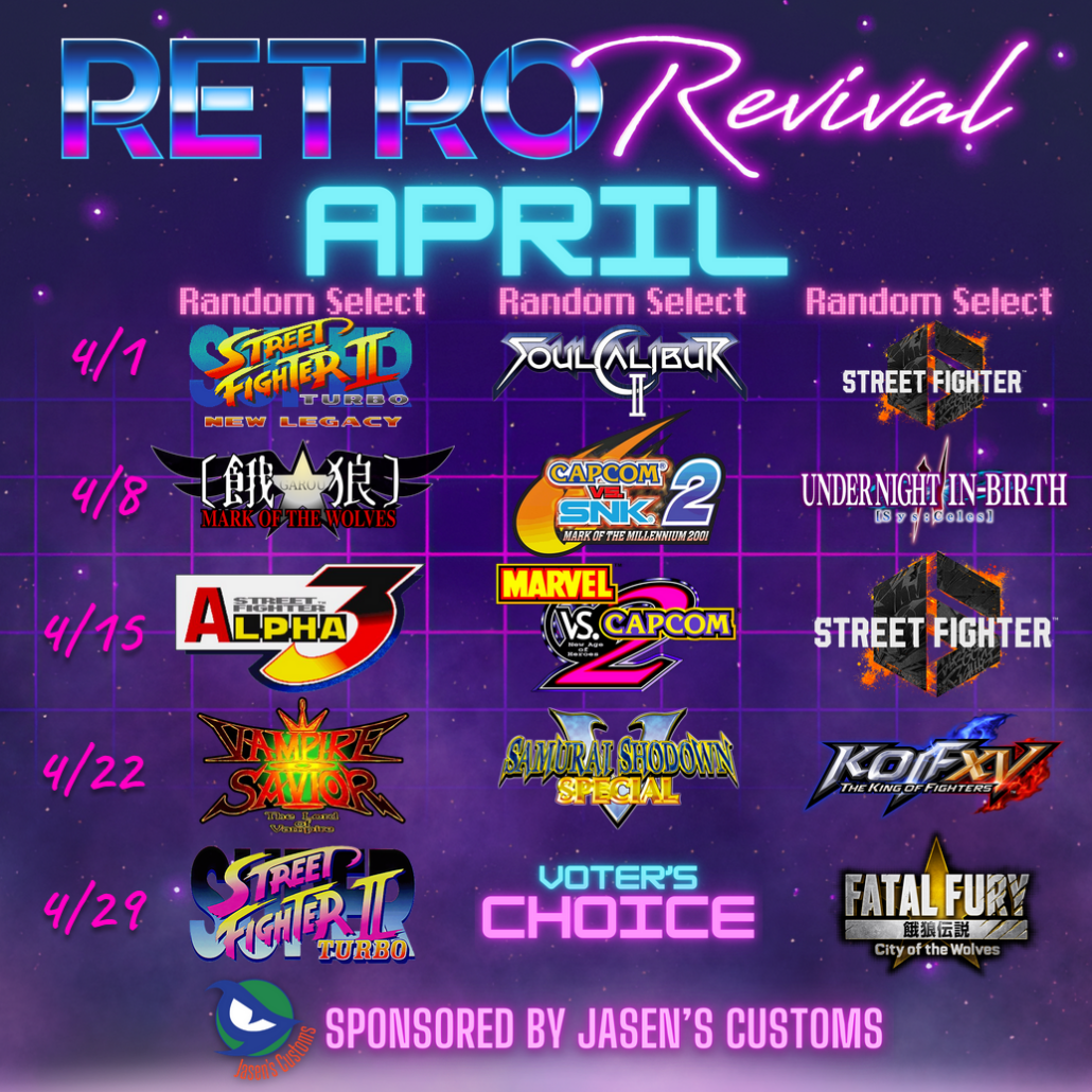 Retro Revival April Offline Schedule