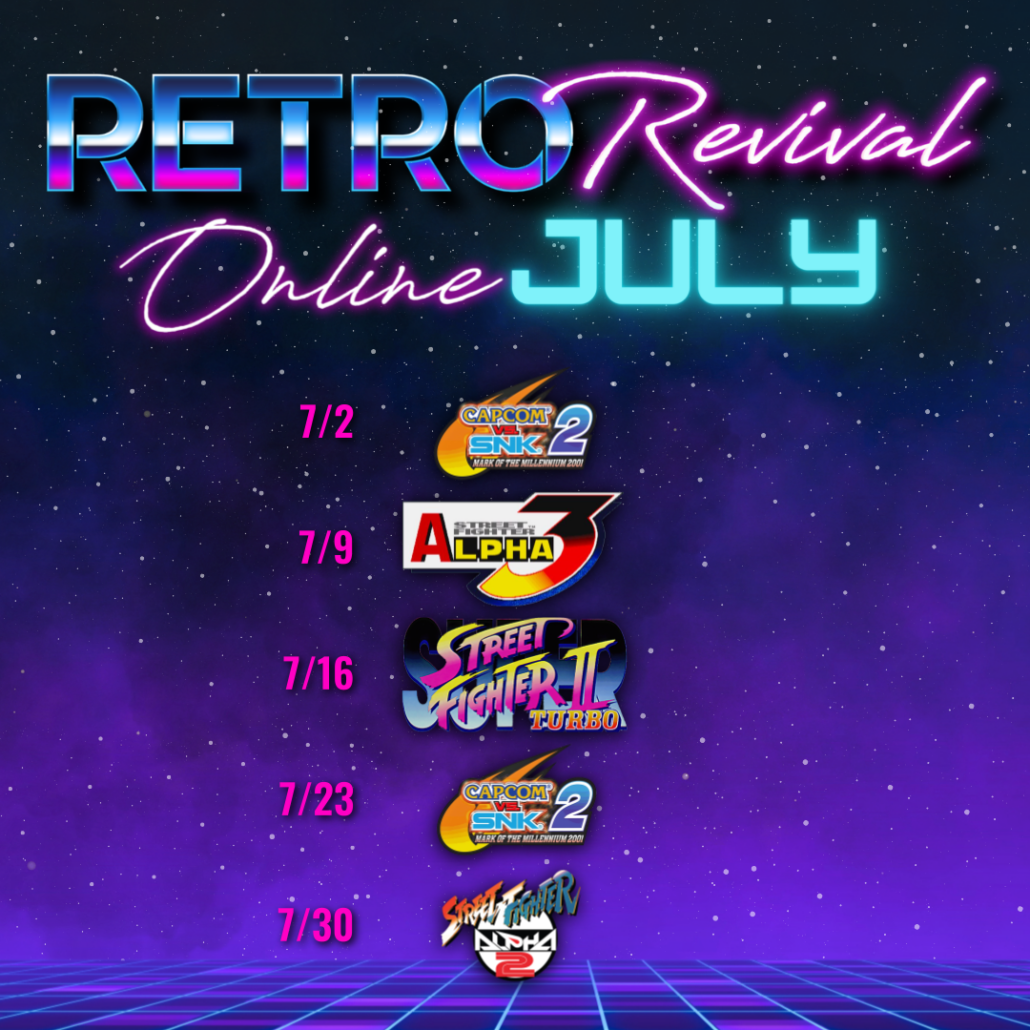 Retro Revival July Online Schedule