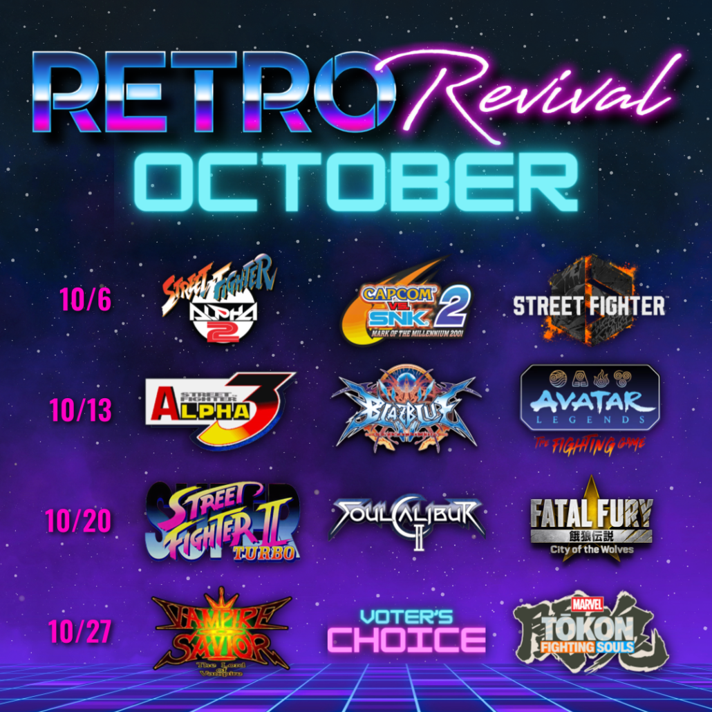 Retro Revival October Weekly Schedule